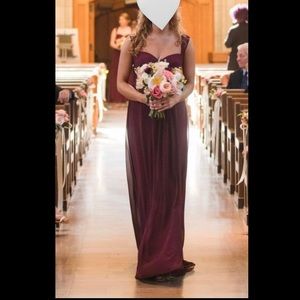 Maroon/Burgundy Custom Floor Length Bridesmaid Dress or Formal Gown